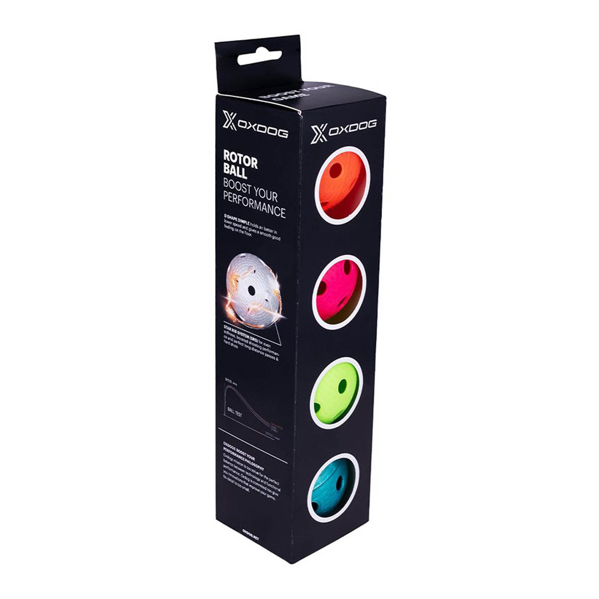 Oxdog  Rotor 4Pcs mixade färger Innebandybollar - 3
