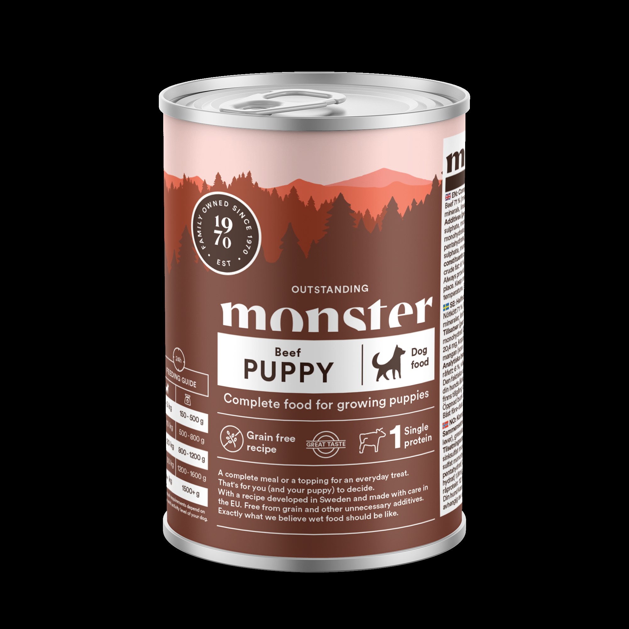 Monster Dog Puppy våtfoder, Beef 400g