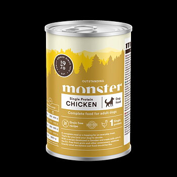Monster Dog Adult våtfoder, Single chicken 400g