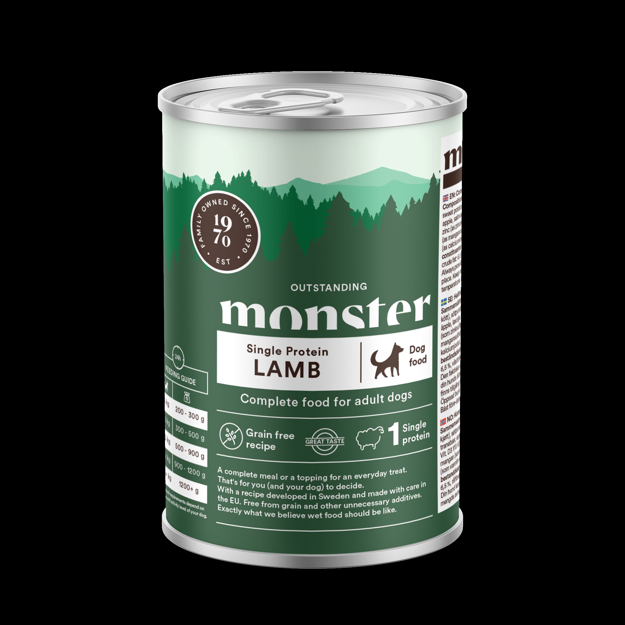 Monster Dog Adult våtfoder, Single lamb 400g