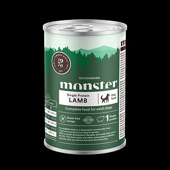Monster Dog Adult våtfoder, Single lamb 400g