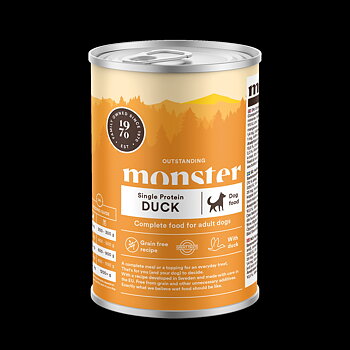 Monster Dog Adult våtfoder, Single duck 400g