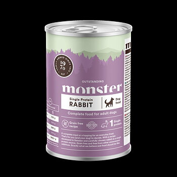 Monster Dog Adult våtfoder, Single rabbit 400g