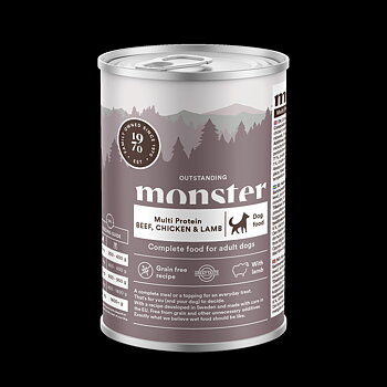 Monster Dog Multi våtfoder, Beef/chicken/lamb 400g