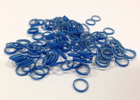 Gummisnodd i Latex, blå 100-pack