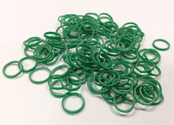 Gummisnodd i Latex, grön 100-pack
