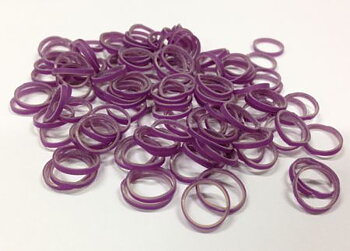 Gummisnodd i Latex, lila 100-pack