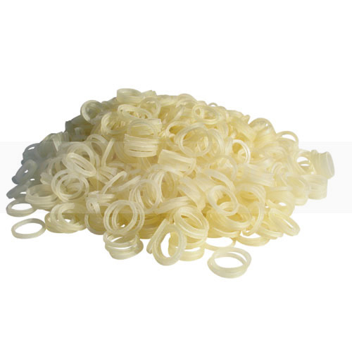 Gummisnodd i latex, små, Natur 1000-pack