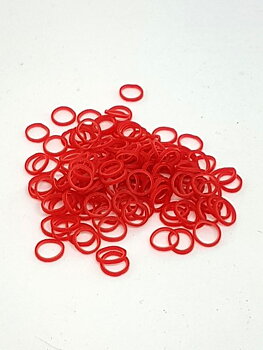 Gummisnodd i latex, små, Röd 1000-pack