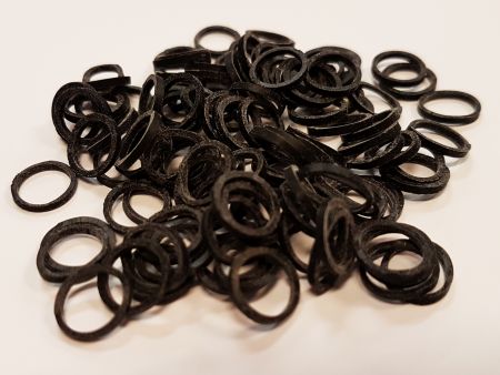 Gummisnodd i latex, små, Svart 100-pack