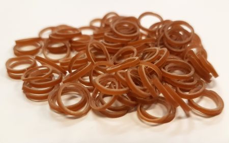 Gummisnodd i latex, små, Tan 100-pack