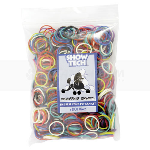 Gummisnodd i latex, stora, blandade färger 1000-pack