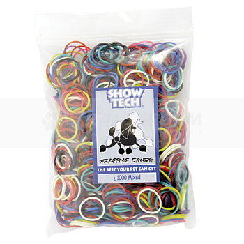 Gummisnodd i latex, stora, blandade färger 1000-pack