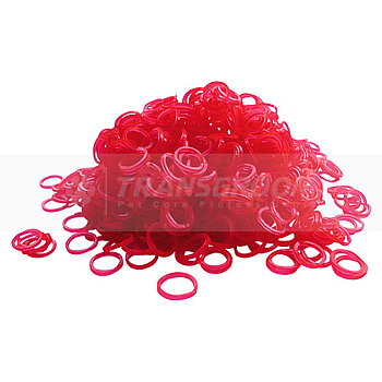 Gummisnodd i latex, stora, Röd 1000-pack