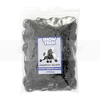 Gummisnodd i latex, stora, Svart 1000-pack