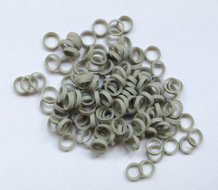 Gummisnodd mini, grå 100-pack