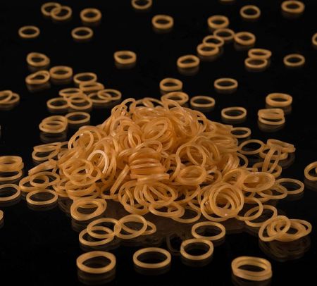 Gummisnodd silikon, guld, 500st