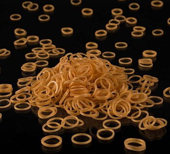 Gummisnodd silikon, guld, 500st