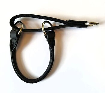 Halvstryp helt i läder 18-28cm, svart, JOKKE