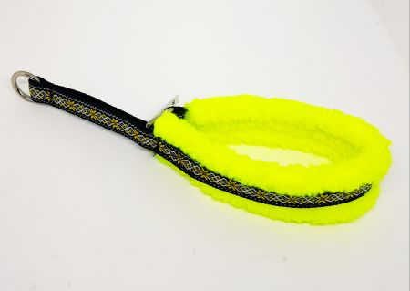 Pile halvstryp, Gul med mönster, 40cm