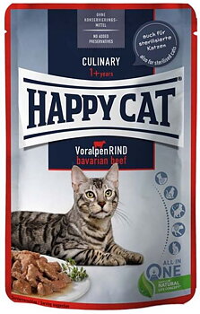 HappyCat våt/sås, nötkött, 85g