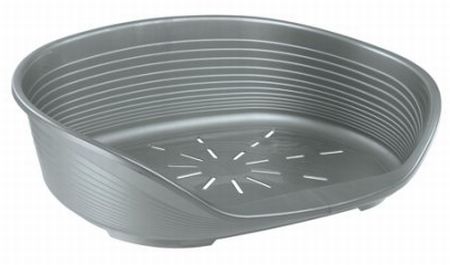 Plastbädd, oval mörkgrå, 70cm