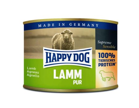 HappyDog våtfoder Neuseeland, lamm, 200g