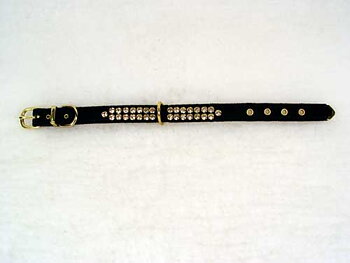 Pärlhalsband sammet, Svart 45cm 2rad