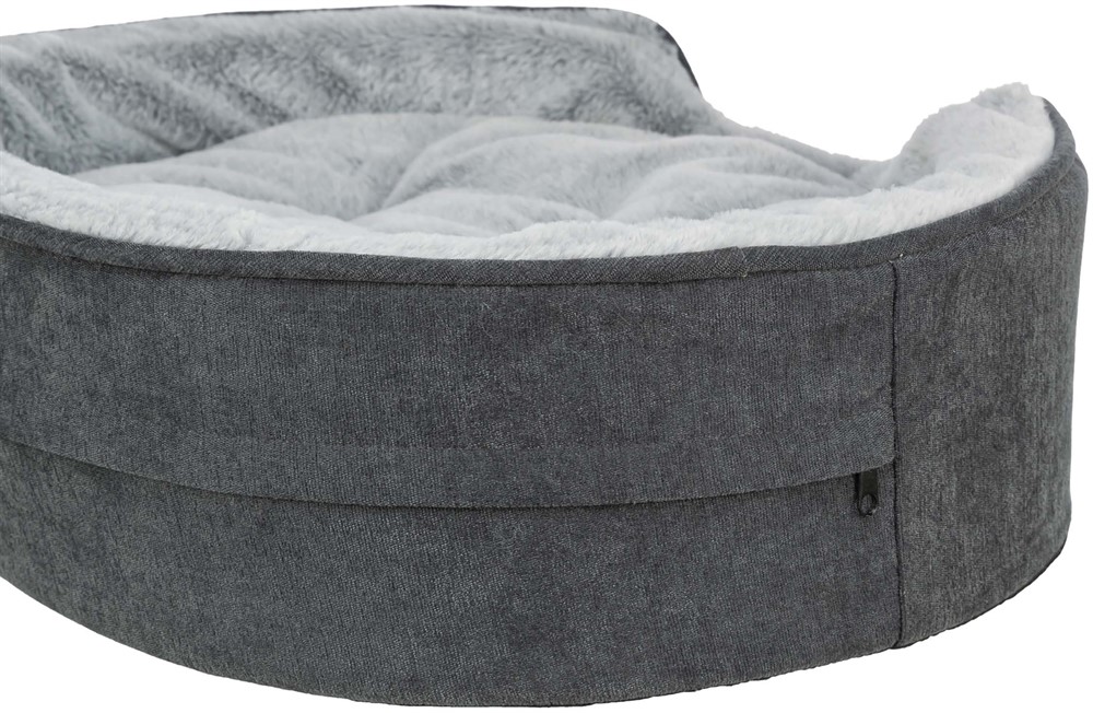 Vital Hundbädd Lino Soft, 83 × 67 cm, grå/ljusgrå - 3