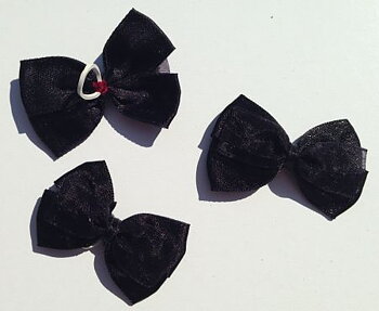 Rosett i siden ca 5cm, Svart