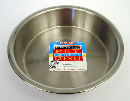 Rostfri skål låg