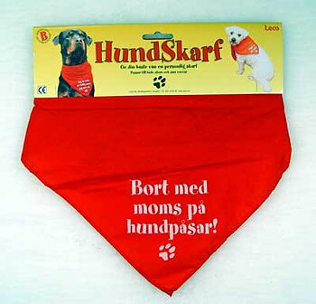 Scarf röd - Bort med moms på hundpåsar