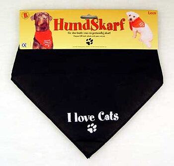 Scarf svart - I love cats