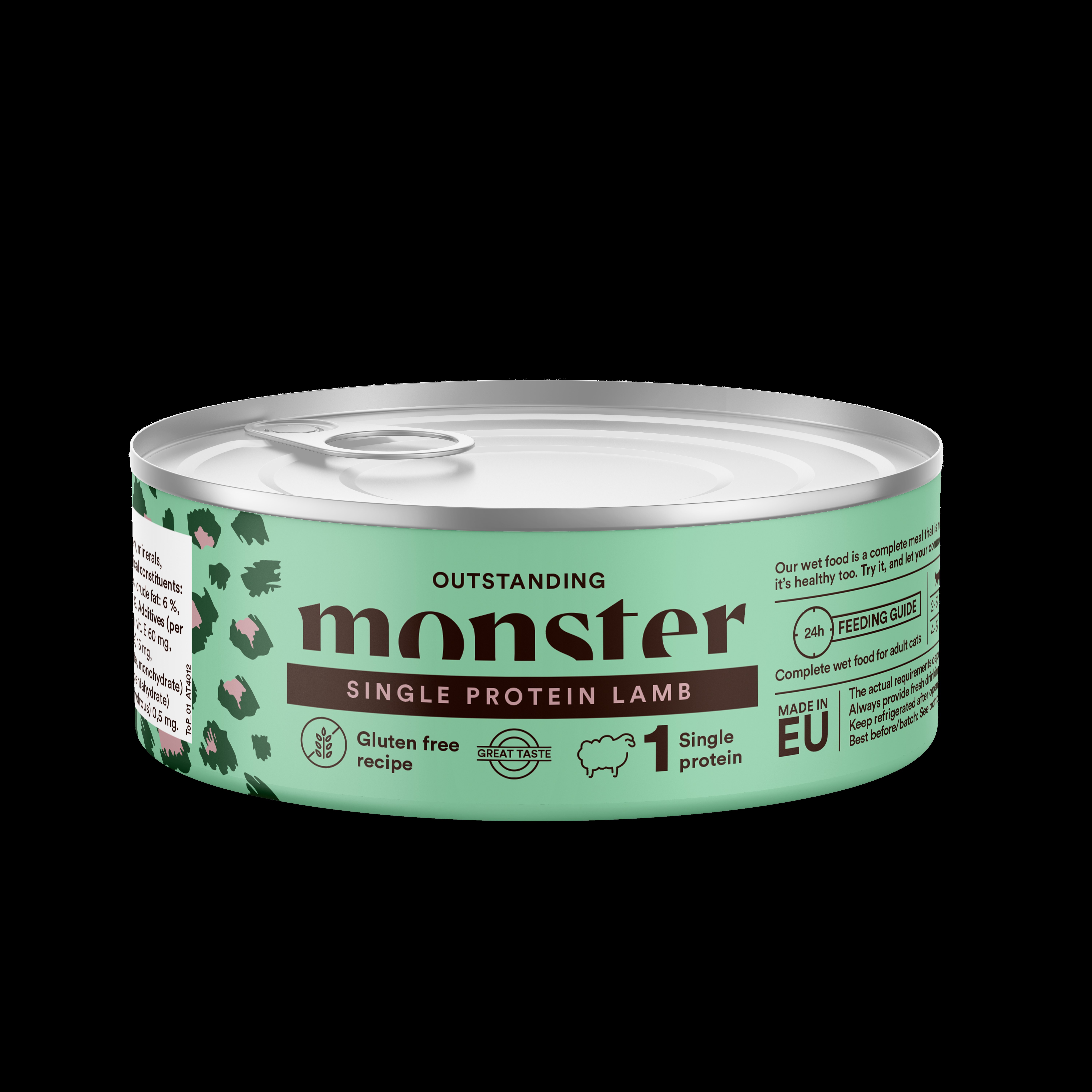 Monster Cat Adult Single Lamb, våtfoder 100 g