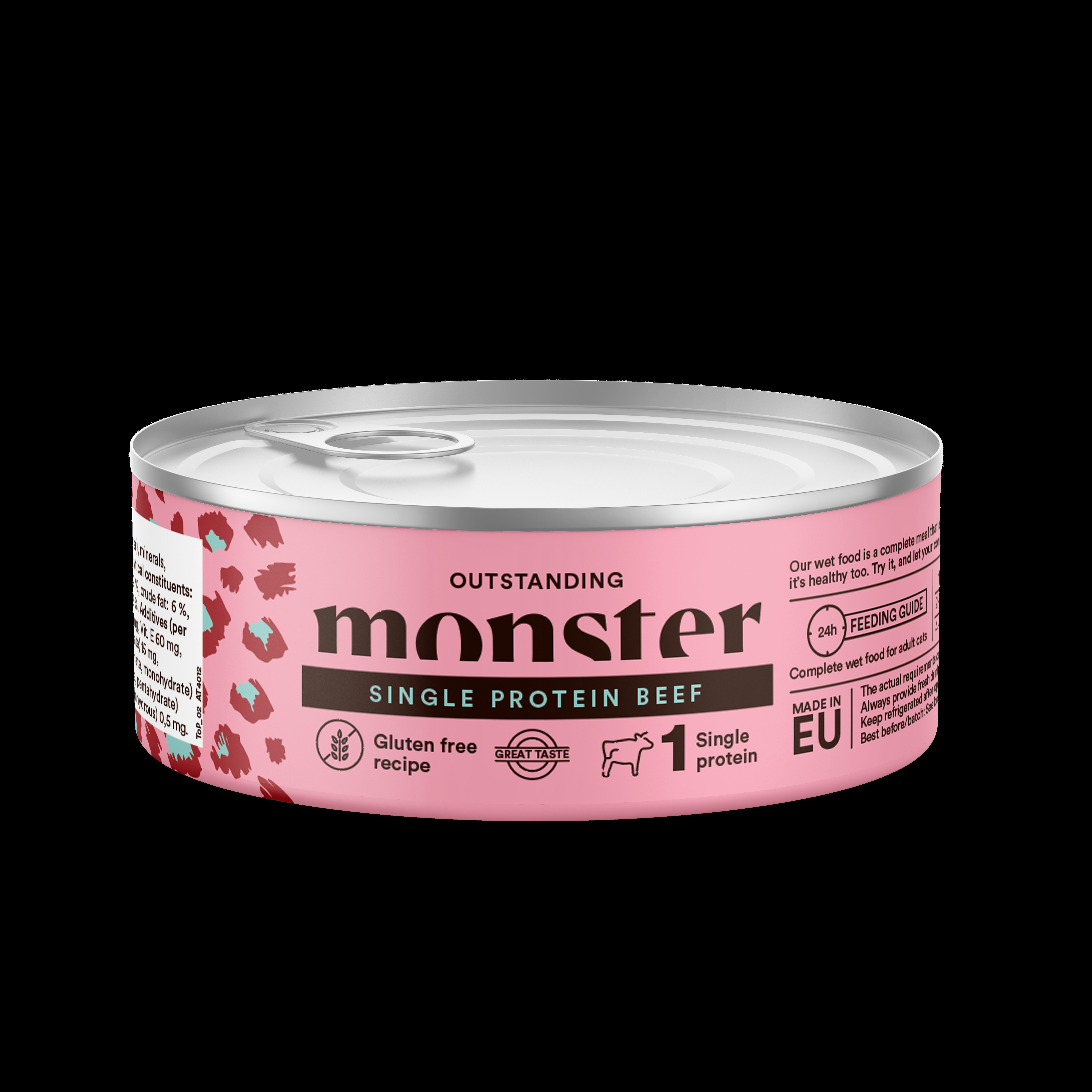 Monster Cat Adult Single Beef, våtfoder 100 g