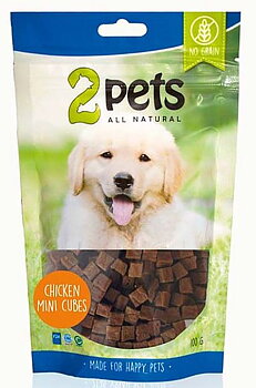 Hundgodis Chicken minicubes, 2pets