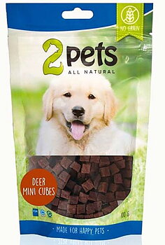 Hundgodis Deer minicubes, 2pets