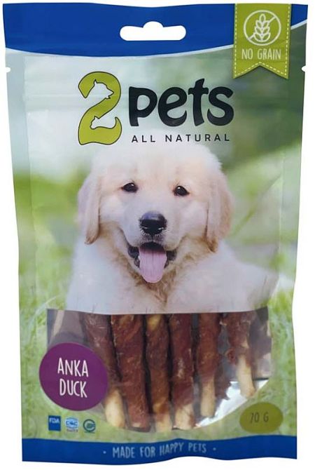 Tuggpinne med ankfilé 12cm, 2pets