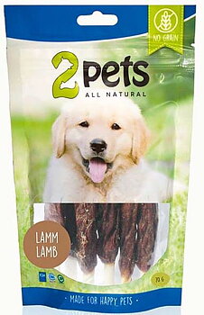 Tuggpinne med lamm 12cm, 2pets