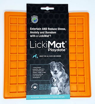 Hundskål Lickimat Playdate, orange, 20x20cm