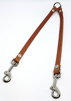 Tvillingkoppel läder, Natur 12mmx60cm