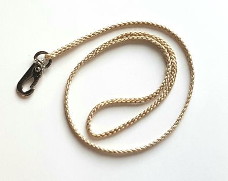 Utst.koppel beige med silverhake, ca 65cm