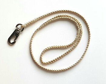 Utst.koppel beige med silverhake, ca 65cm