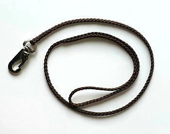 Utst.koppel brun med silverhake, ca 65cm