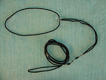 Utställningskoppel 2mm, svart