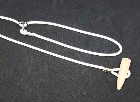 Utställningskoppel i paracord, Vit lång