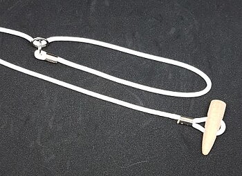Utställningskoppel i paracord, Vit lång