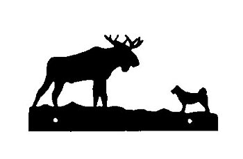 Hängare med krok, Gråhund med älg
