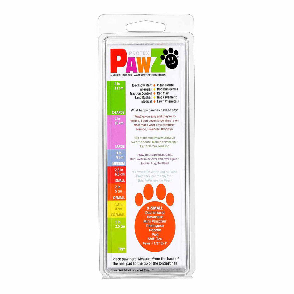 Pawz Dog Boots Color Xs Orange, 12-pack - 3