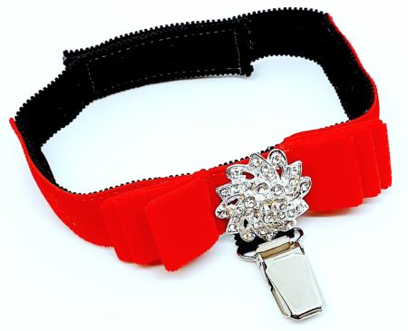 Elegant nr-lappshållare för arm, Medium röd